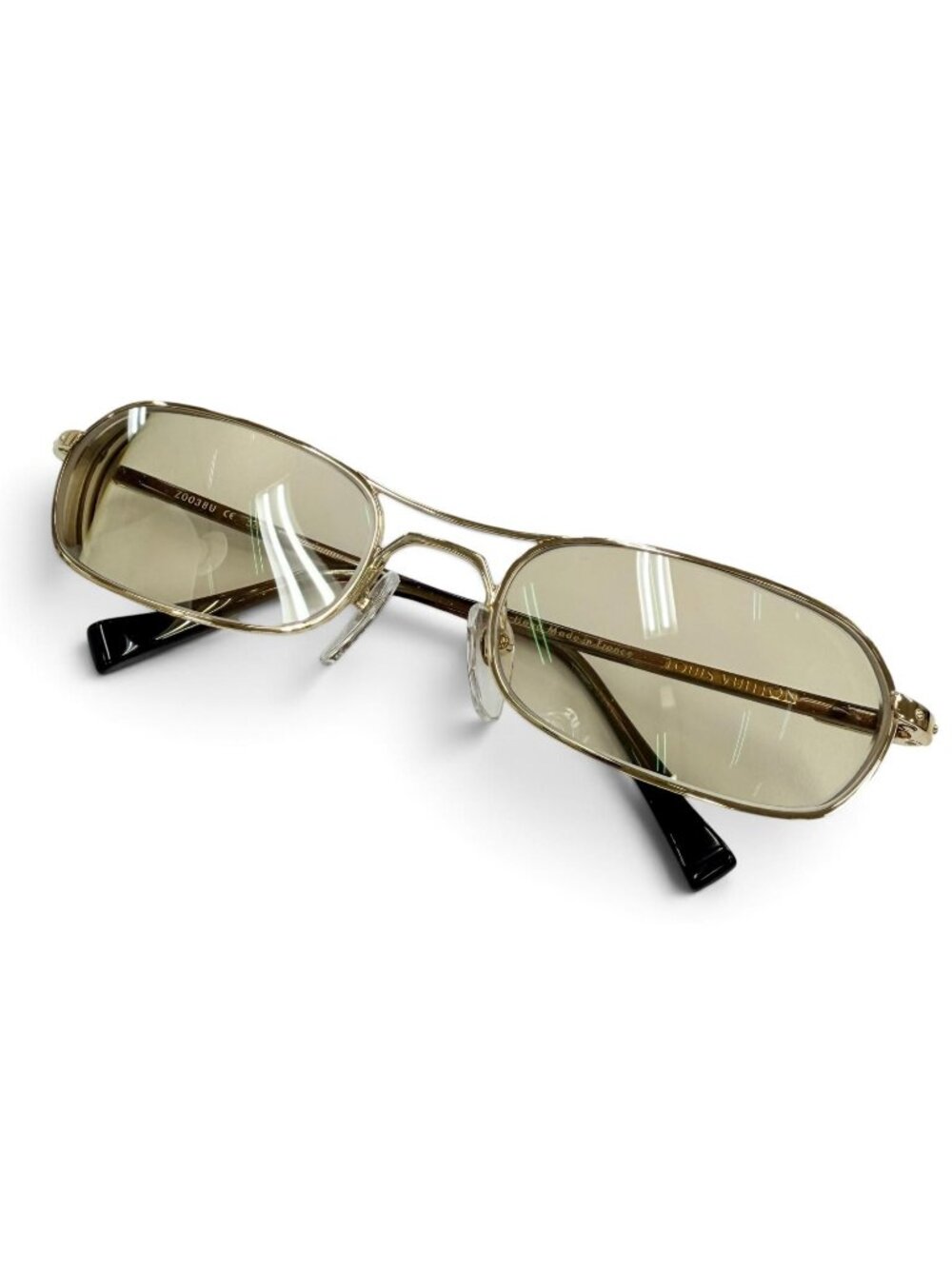 Louis Vuitton Conspiration Two Bridge Sunglasses Gold Clear Brown Eyewear